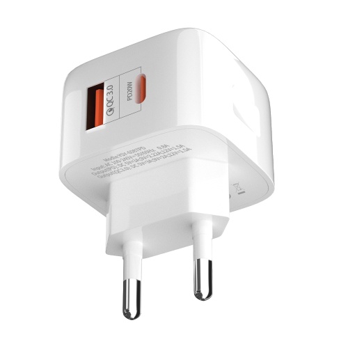 Carregador EU Plug 20w qc3.0 usb-c pd