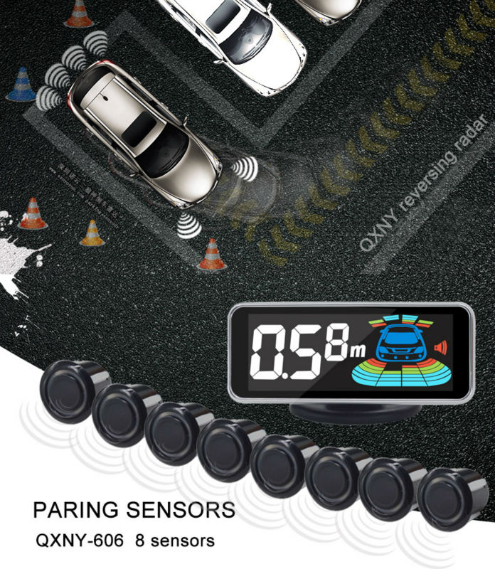 Car Parking Sensor Automobile Reversing Radar Parktronic 8 Sensors ...