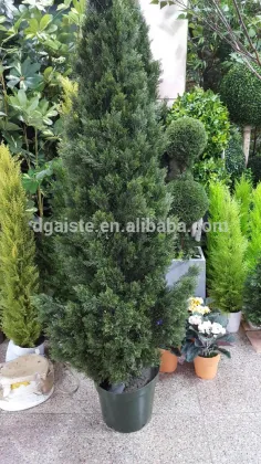 4m tall decoration faux plastic green potted Arborvitae acuson cypress plywood tree EDC1606 2501
