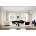 Chaise de design italien canapé de salon meuble canapé chaise simple en cuir