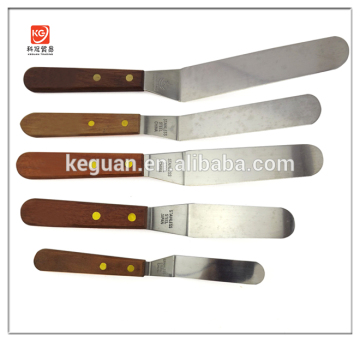 G-331 good quality wooden handle stainless steel cake decorating spatula
