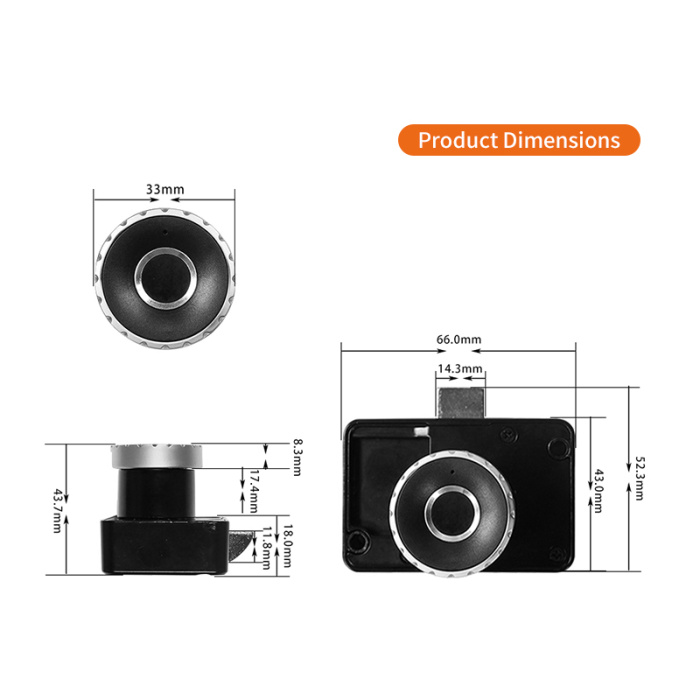Умный скрытый отпечаток пальцев биометрический шкаф