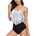 Ruffled Flounce Top with High Waisted Bottom Swimsuit