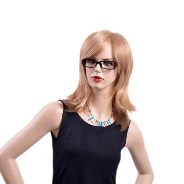 Aishili Wholesale Medium Long Synthetic Blonde Hair Wigs Natural Straight Wave Wig For Women