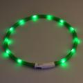 Collar recargable de collar de mascotas LED de seguridad nocturna USB