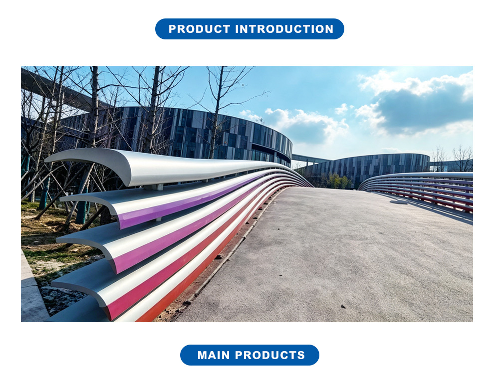 Color Curved Stainless Bridge Railing X