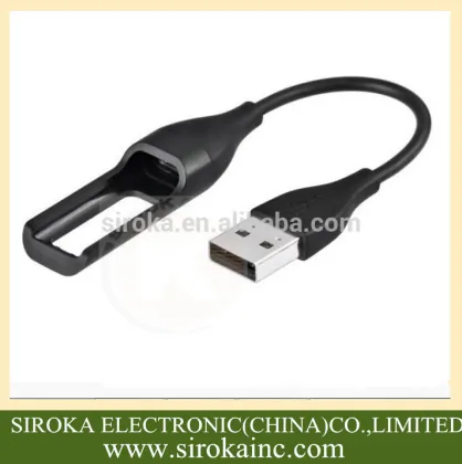 Promotional gift Black USB cable for smart watch replacement USB cable for Fitbit Flex Band Wireless Activity Bracelet Charge
