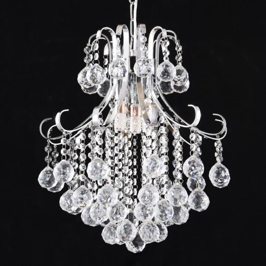 simple chrome crystal chandelier pendant light