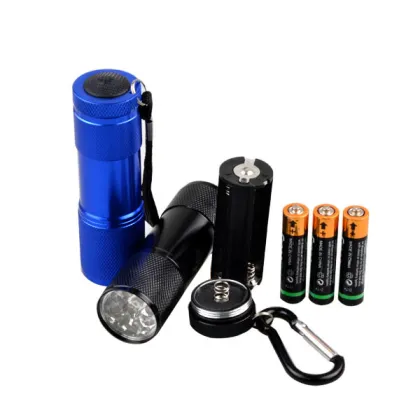 High Quality Aluminum Camping 9 LED MINI Fleshlight Torch