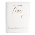 Loose Leaf White Leather Wedding Planner Book