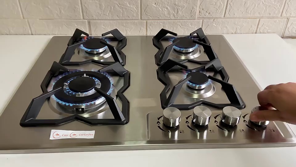4 burners work Burners Easy to operate hotel table top Gas Stove