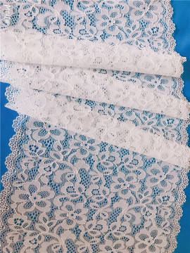 White Embroidery Guipure Lace Trim Textile Fabric
