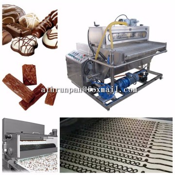 hot automatic decorating and enrobing machine for chocolate cake biscuit decoration