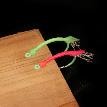 Luminous Wacky Hook for Wholesale: Bead Head Luminous Worm Flies