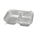 Aluminium foil container with3 compart pan