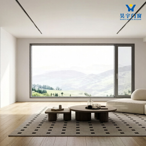 Porte battante moderne à pont cassé avec moustiquaire