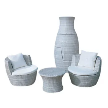 Outdoor rattan coffee table set
