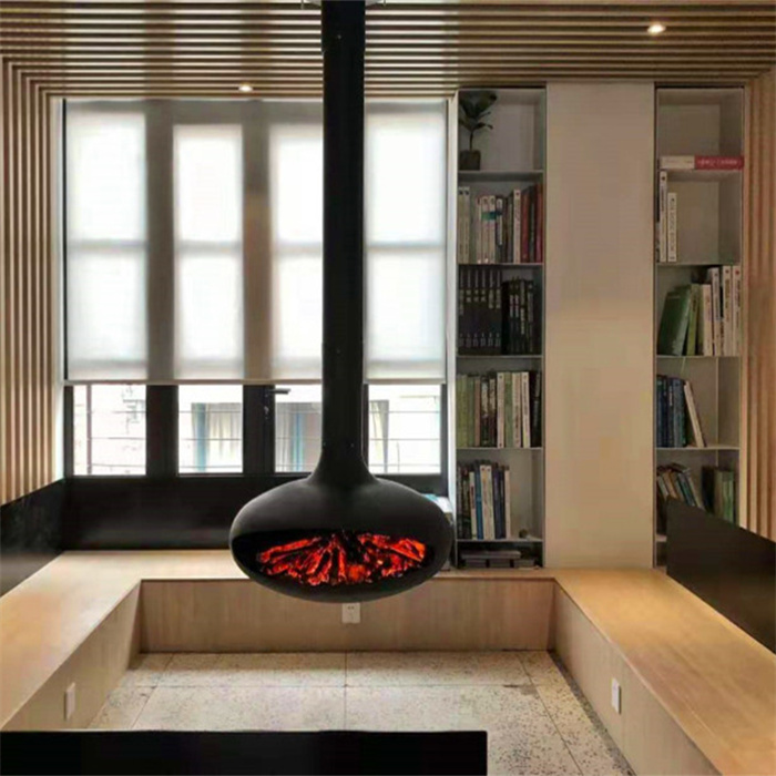 suspended fireplace