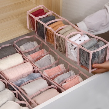PVC MultIDrawer Undergarment Organizer - Clear Foldable Plastic Closet Underwear Organizer