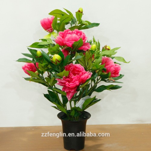 real touch hot sale factory cheap wholesale indoor decorative artificial flower artificial 7 head peony flower marking