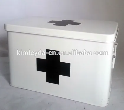 Metal medicine chest medical kit emergency box