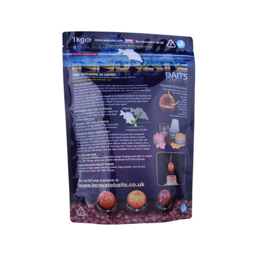 Recyklovatelné zakázkové těsnění navržené na rybářské návnady Doy Bags