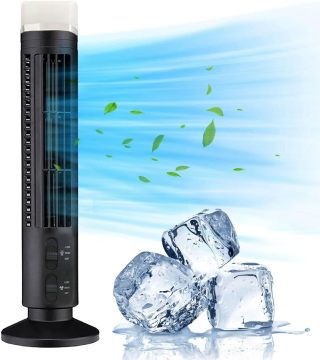 Fan di torre oscillanti senza lama con porta USB e luce per casa e ufficio