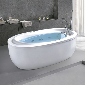 Baignoire autoportante en acrylique moderne avec jacuzzi