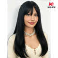 プレミアムナチュラルブラックロングヘアウィッグ