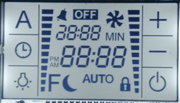 LCD display with touch screen used in Air Condition Oven Water Heater