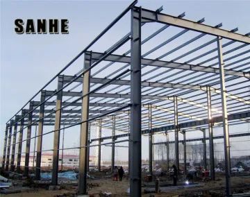 Prefab metal building for industrial shed