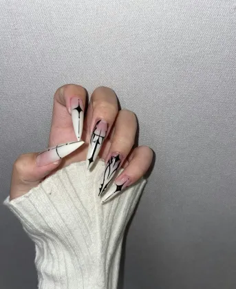 stiletto-shaped nails