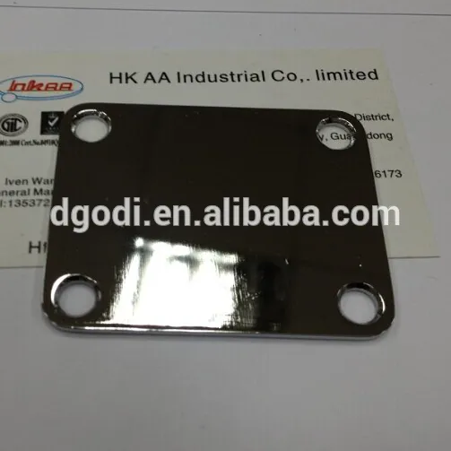 steel control plates, nickel plated steel guitar neck plate