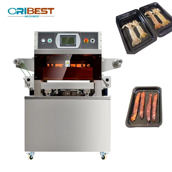 Durable Roll Paper Trays Sealing Machines for Modified Atmosphere Packaging: Fruit Vacuum Skin PP Tray Sealing Machine