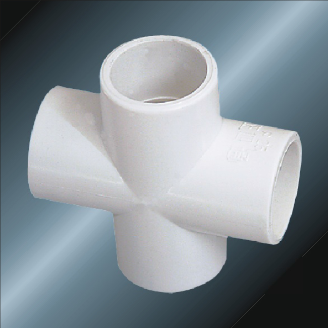 Din Pn10 Water Supply Upvc Cross White Color