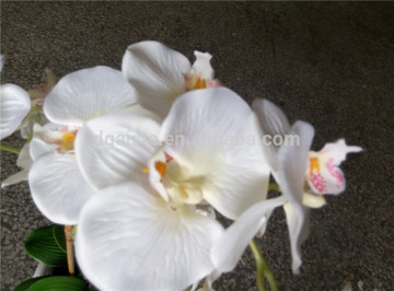 1ft to 2ft Height decorative home decor cheap artificial orchid white black blue potted plants fabric flowers ELH04 1604