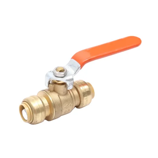 Press push to insert 1/4 - 2 in forged brass Ball Valve