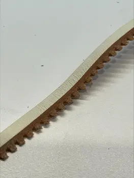 white flat leather welt