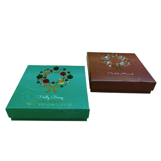 Christmas Diamond Lid & Base Packaging Gift Boxes