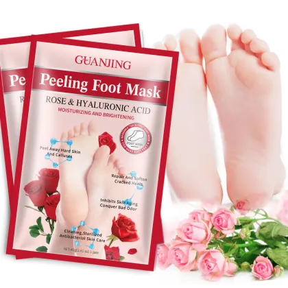 Organic Exfoliating Foot Mask - Rose Nourishing Whitening Foot Mask