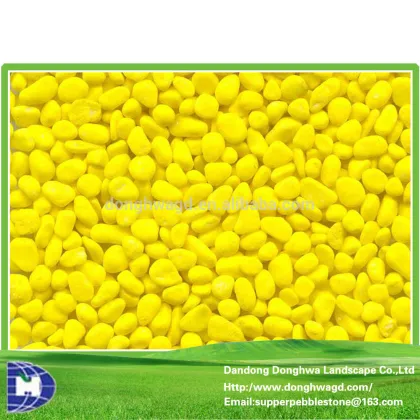 Yellow stone, Yellow pebbles, Yellow cobbles Size 3-9mm