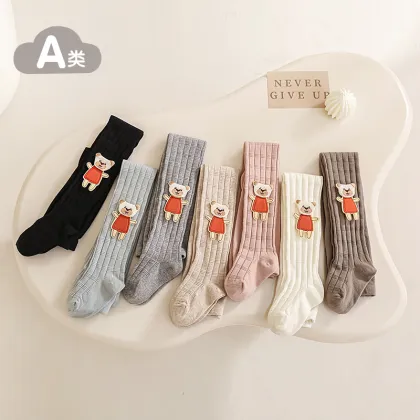 Red Little Bear Bamboo Joint Pantyhose