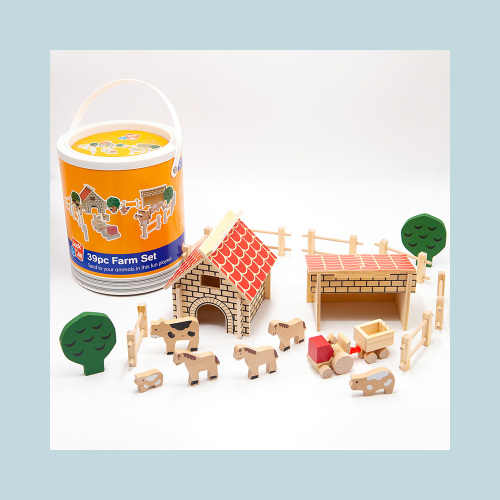 Toys ferroviaires en bois, jouets empilés en bois Toddlers