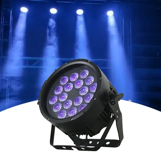 MITSUSHOW Waterproof IP65 LED Wedding Floor Stage Light 8Pcs 18x18W RGBWA UV 5in1 Flat LED Par Light