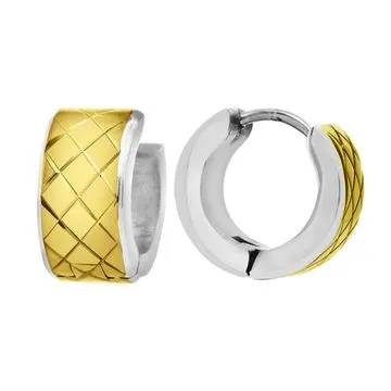 Stainless Steel CZ Multi-color Star Earrings of David Huggie