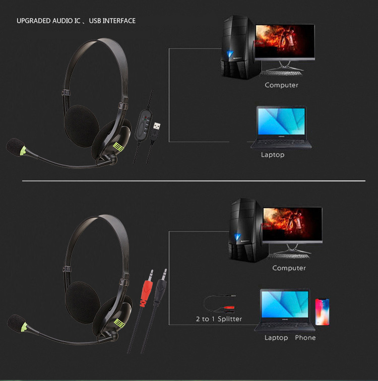 Computer Headphones With Mic