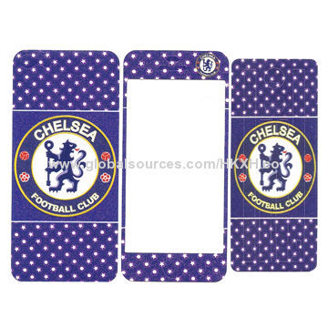 Mobile Phone Skin Stickers for iPhone 4, 4S, 5, 5S, Leather Protector, Football Personality Design