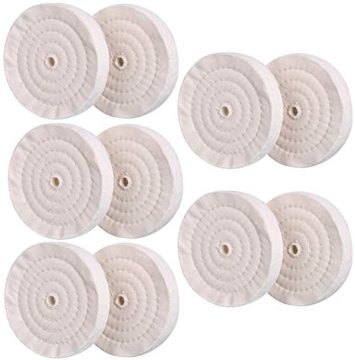 Vibratite 6 Inch Cotton Buffing Wheel for Bench Buffer Polisher
