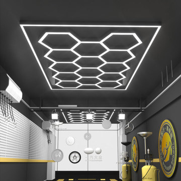 AC100-240V Aluminum Hexagon LED Lights for Parking Garage Decorations and Car Detailing