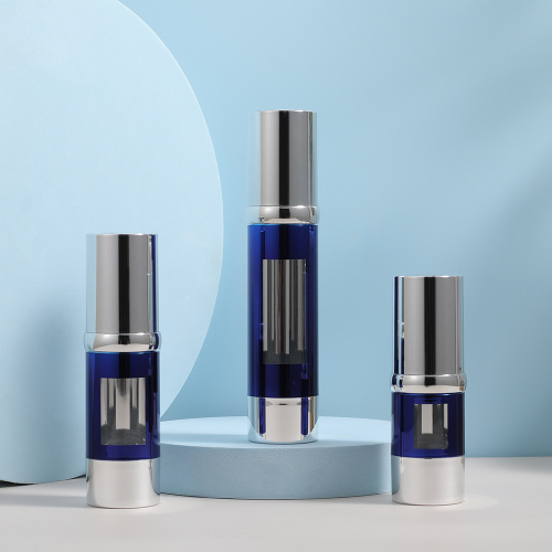 Empty Airless Serum Bottle Silvery Foundation Empty Airless Serum Cosmetic Packaging Manufactory